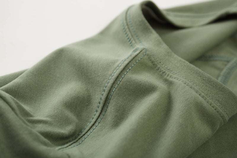 KLIEGOU Mens Cotton Hipster Hip Hop Longline Long Sleeve T Shirt 67(Dark Green XL) - Image 4